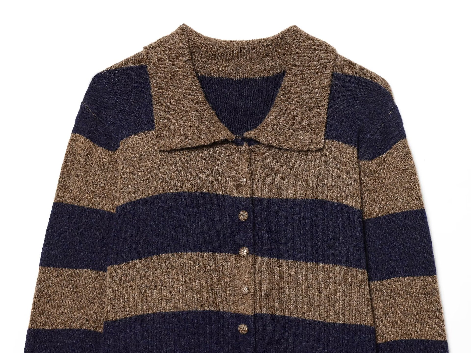 Striped knitted jacket