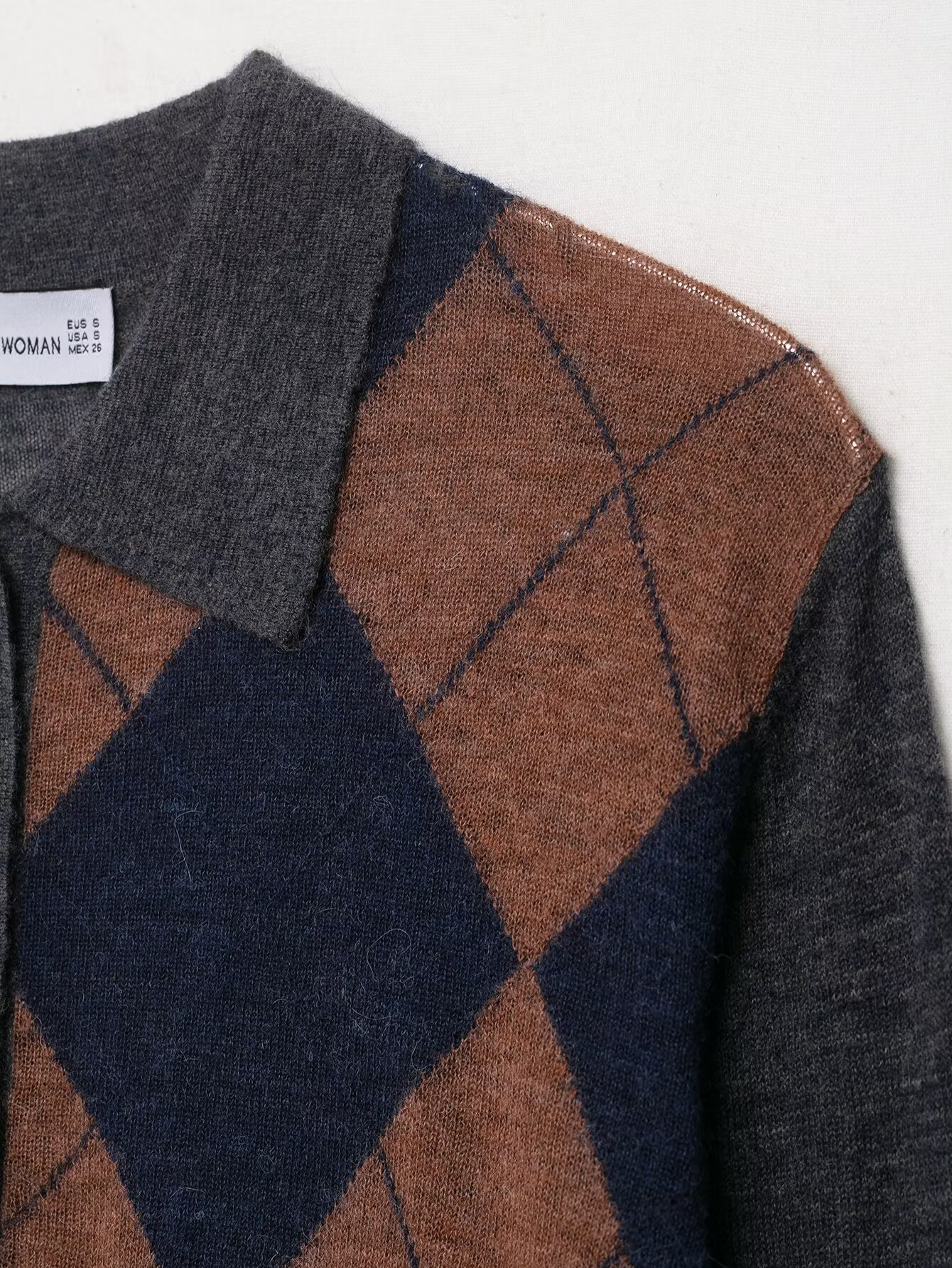 Geometric Knit Long Sleeve Shirt