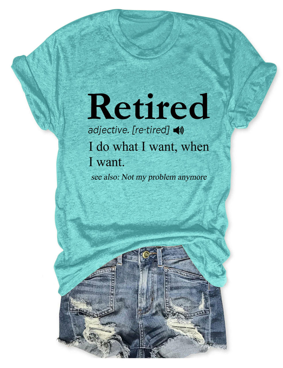 Ladies' Oversized Geometric V Collar T-Shirt