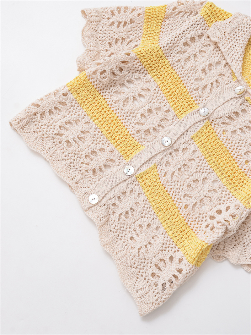 Polyester Sleeveless Crewneck Relaxed Knitwear