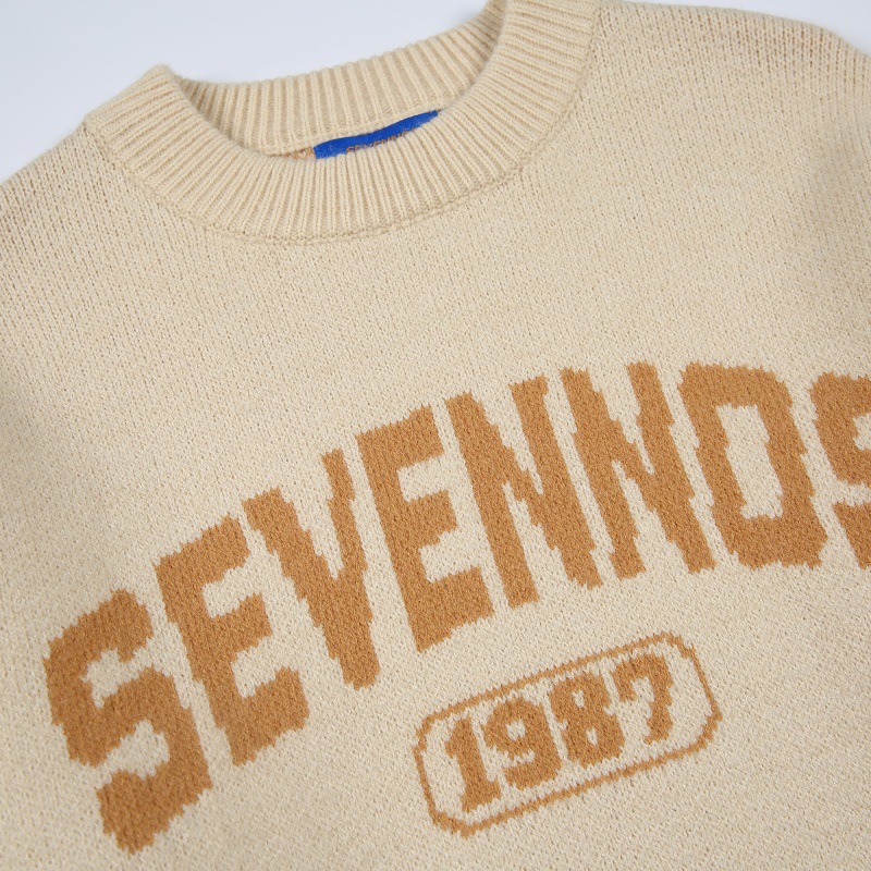 Oversized Color Block Japanese Workwear Sweater