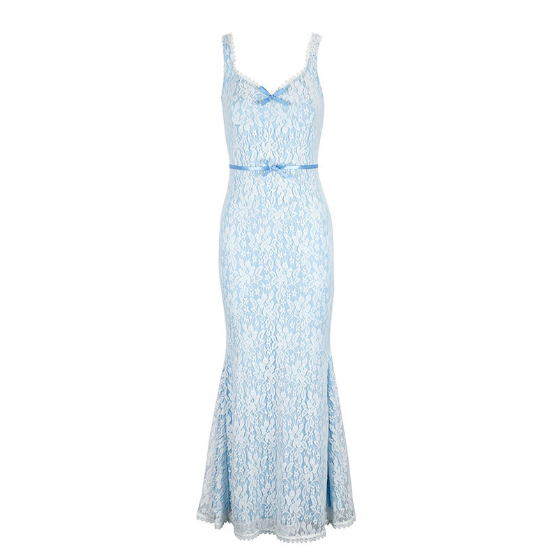 V-Neck Sleeveless Cutout Patterned Dress