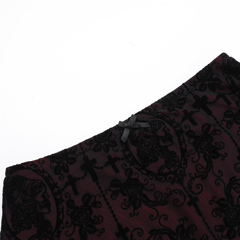 Private Celebrity Fitted Layered Above-Knee Polyester Print Skirt