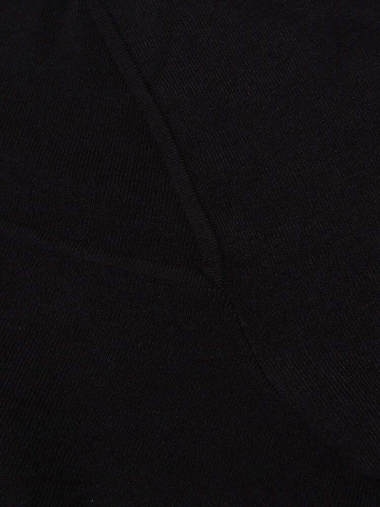 Polyester Ladies Pullover Sweater Stand Neck Cutout