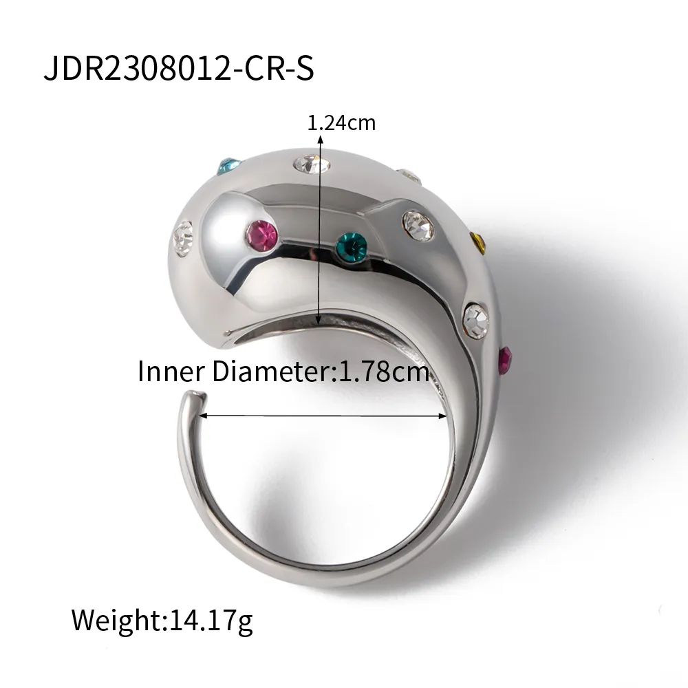 Thick Hollow Brushed Gold-Tone Water-Resistant Ring
