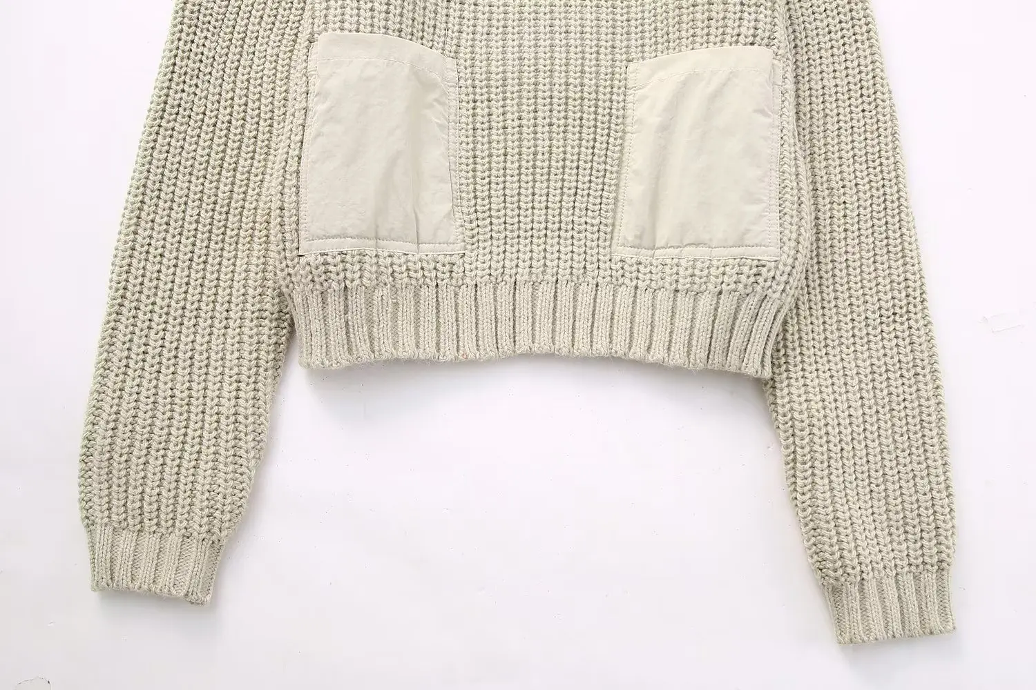 Fall Color Block Short Textured Sweater