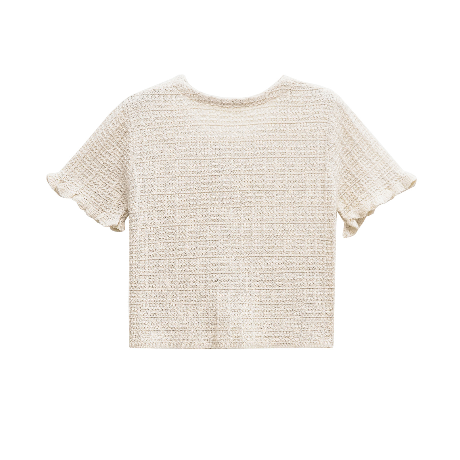 Modern Three-Quarter Knit Crew Sweater