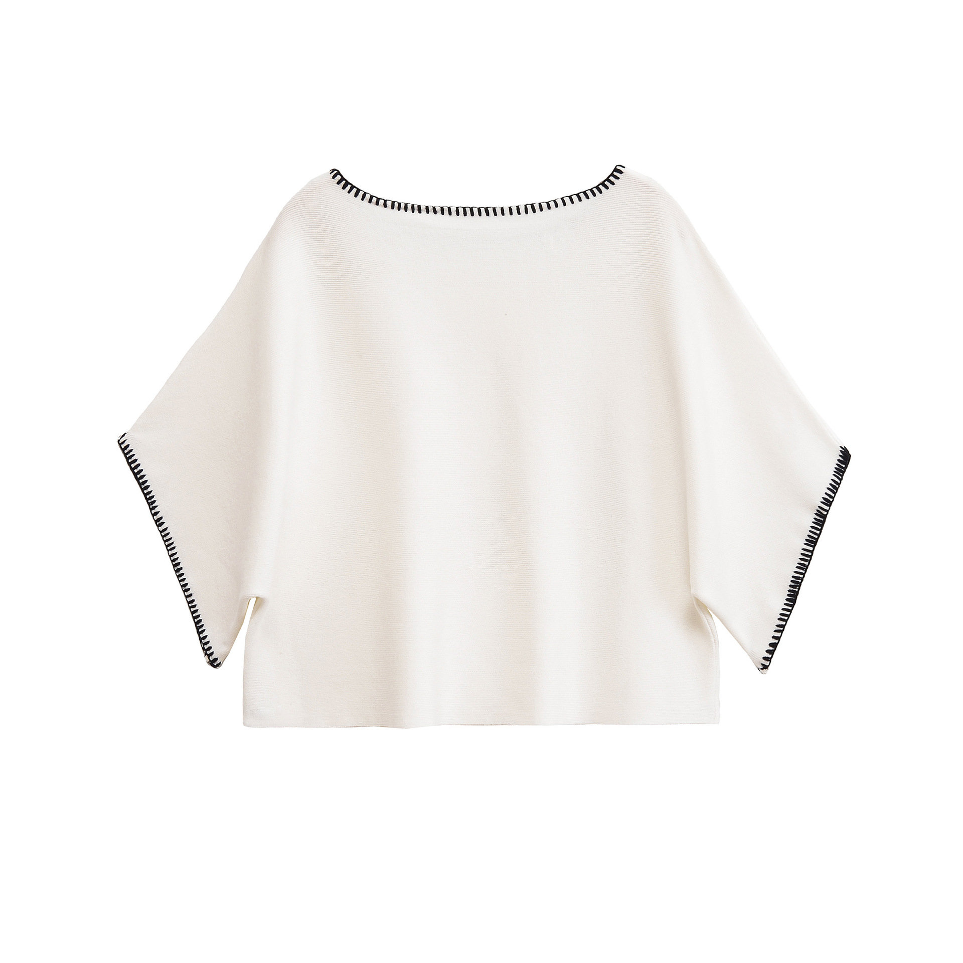 Fashion Casual Color Block Embroidery Knitted Sweater