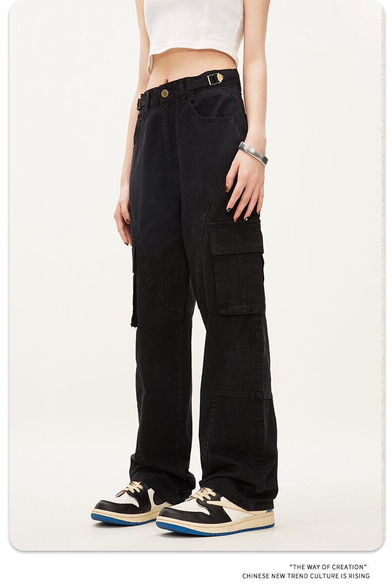 Unstructured Relaxed Fit Cotton Cargo Pants