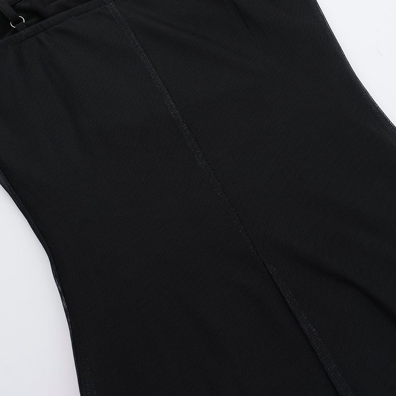 Hooded Sleeveless Skull Streetwear High Waist Bodycon Dress