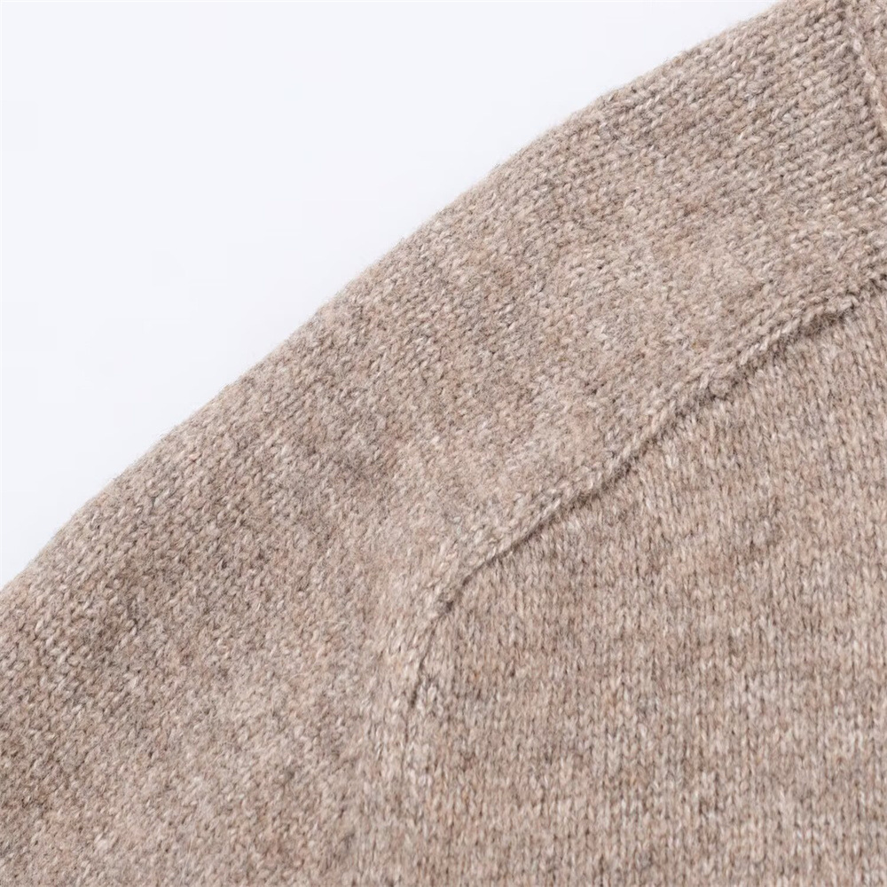 Ladies Plain Full Sleeve Button Front Polyester Sweater