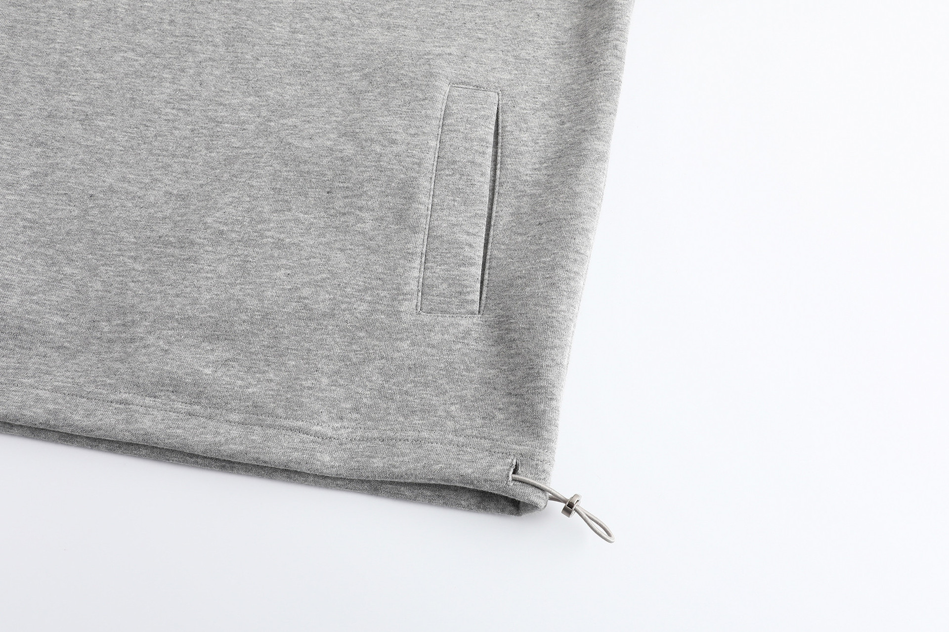Cotton Two-Tone Mock Neck Varsity Oversized Hoodie