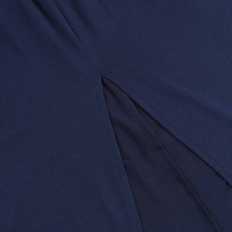 Tailored Round Neck High Waist Spandex Dress