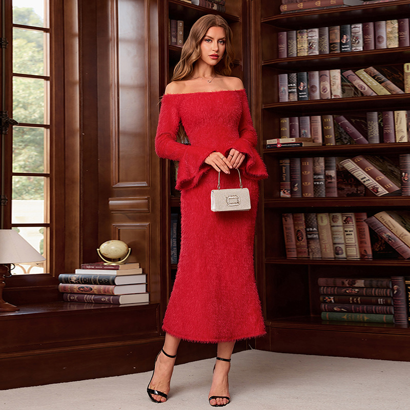 High Waist Asymmetric Bodycon Dress