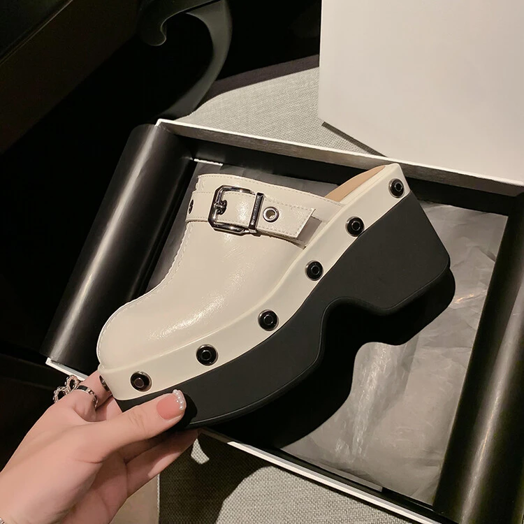 Ladies Embellished Chunky Sole Sandals