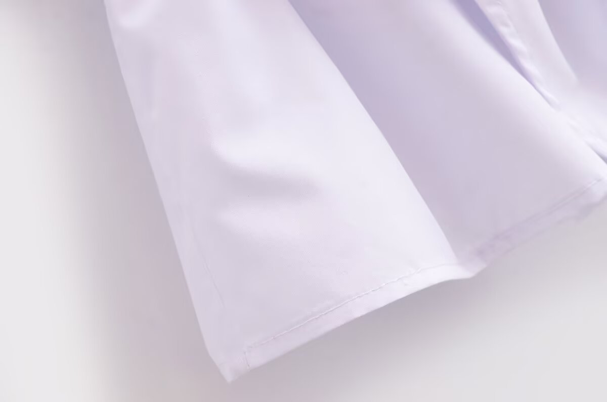 V-neck bow tie tied shirt top for women