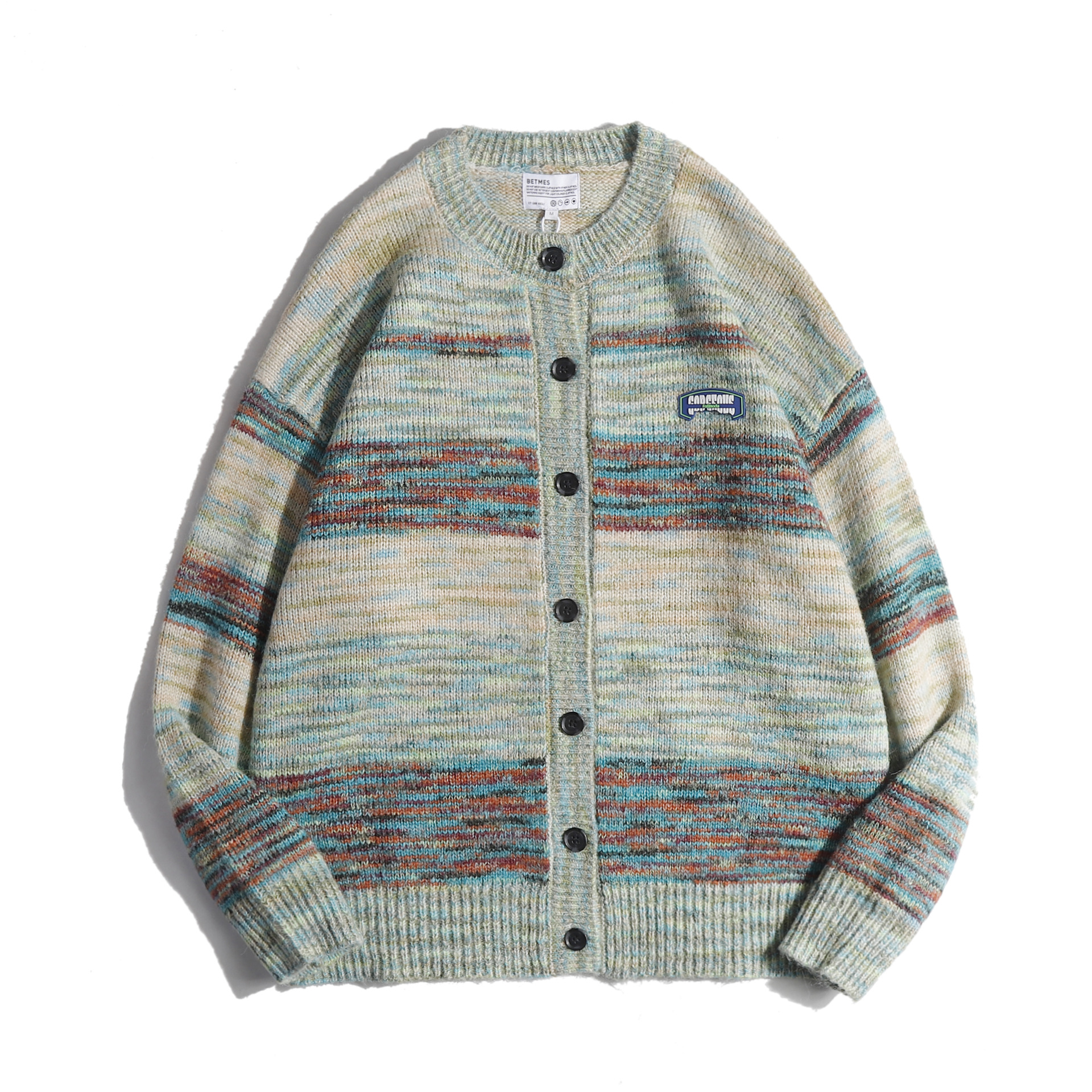 Japanese Color Block Long Sleeve Loose Sweater
