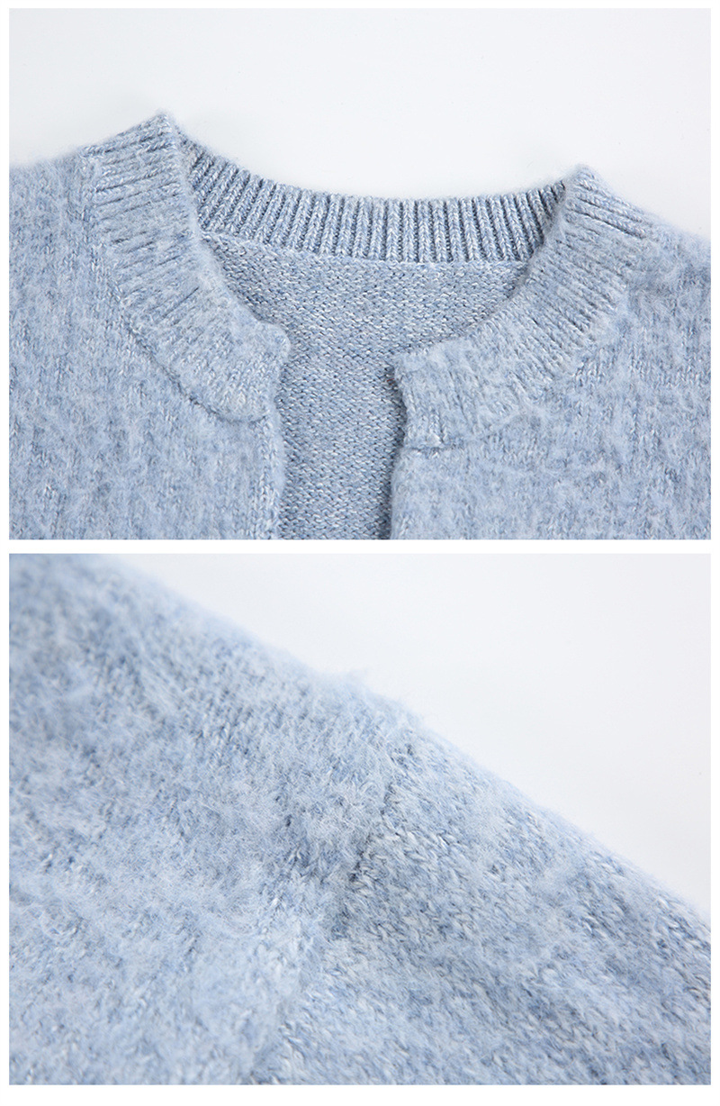 Long Sleeve Oversized Contrast Block Japanese Workwear Sweater