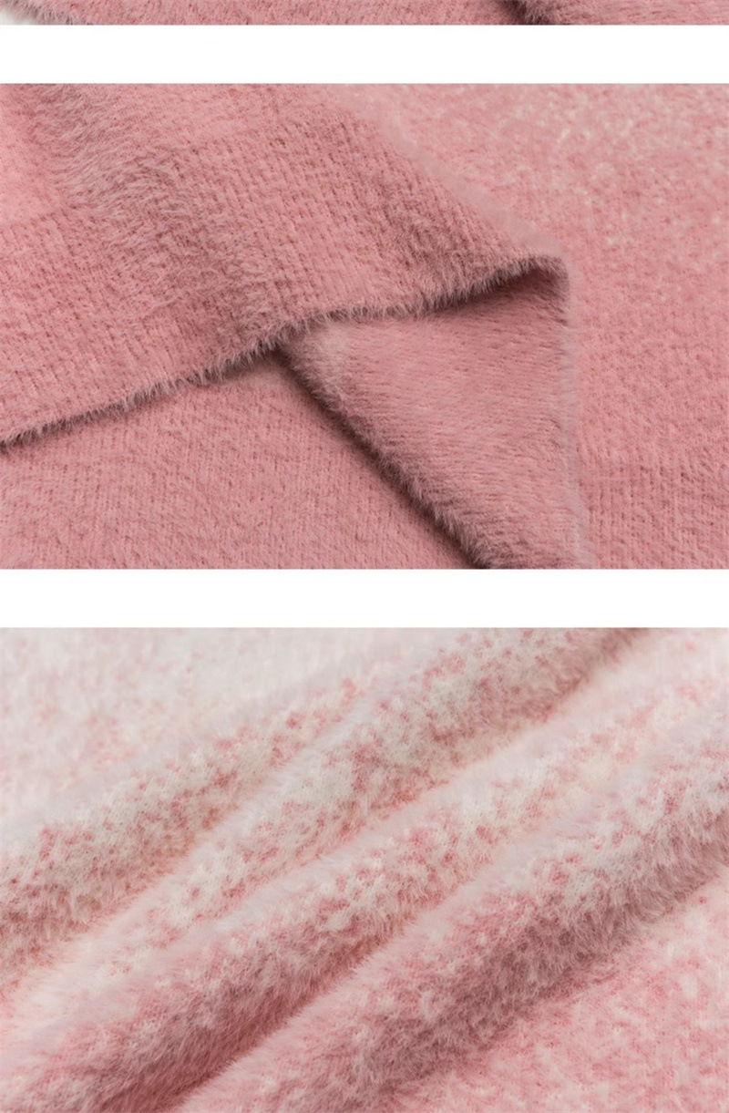 Loose Fit Japanese Workwear Jacquard Long Sleeve Sweater