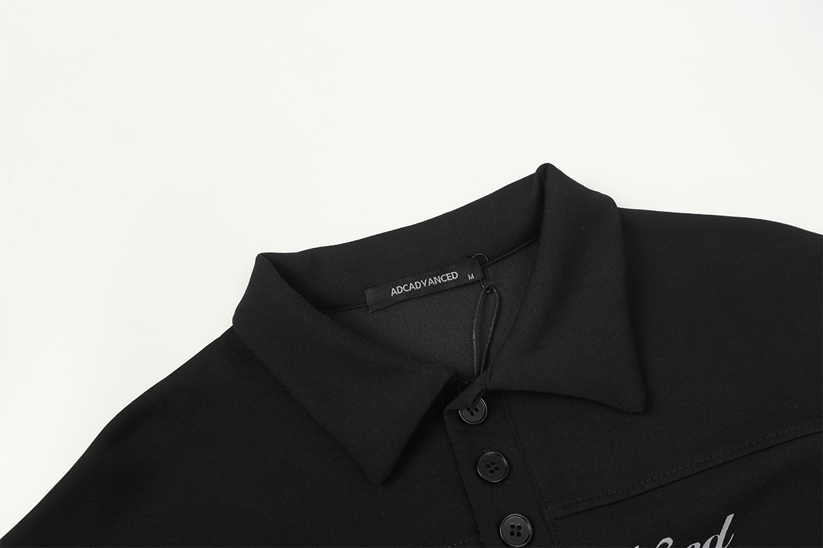 Man's Cotton Military Print Paneled Collared Sweatshirt