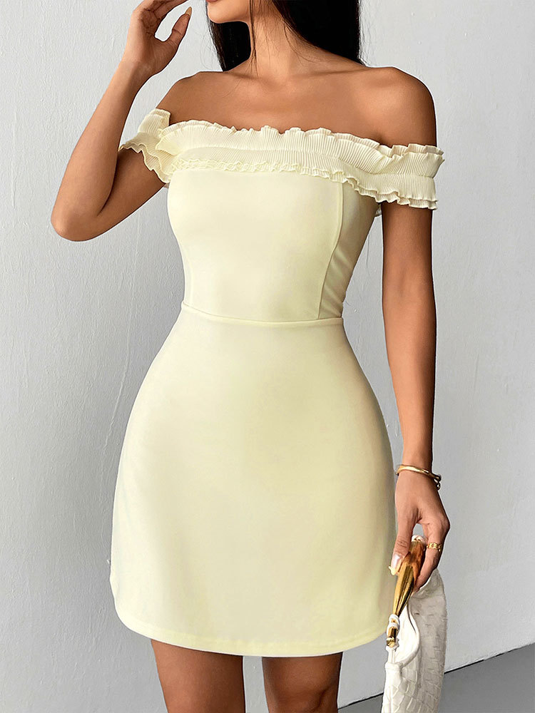 Asymmetrical Two-Tier Frill Sleeveless Mid-Calf Dress