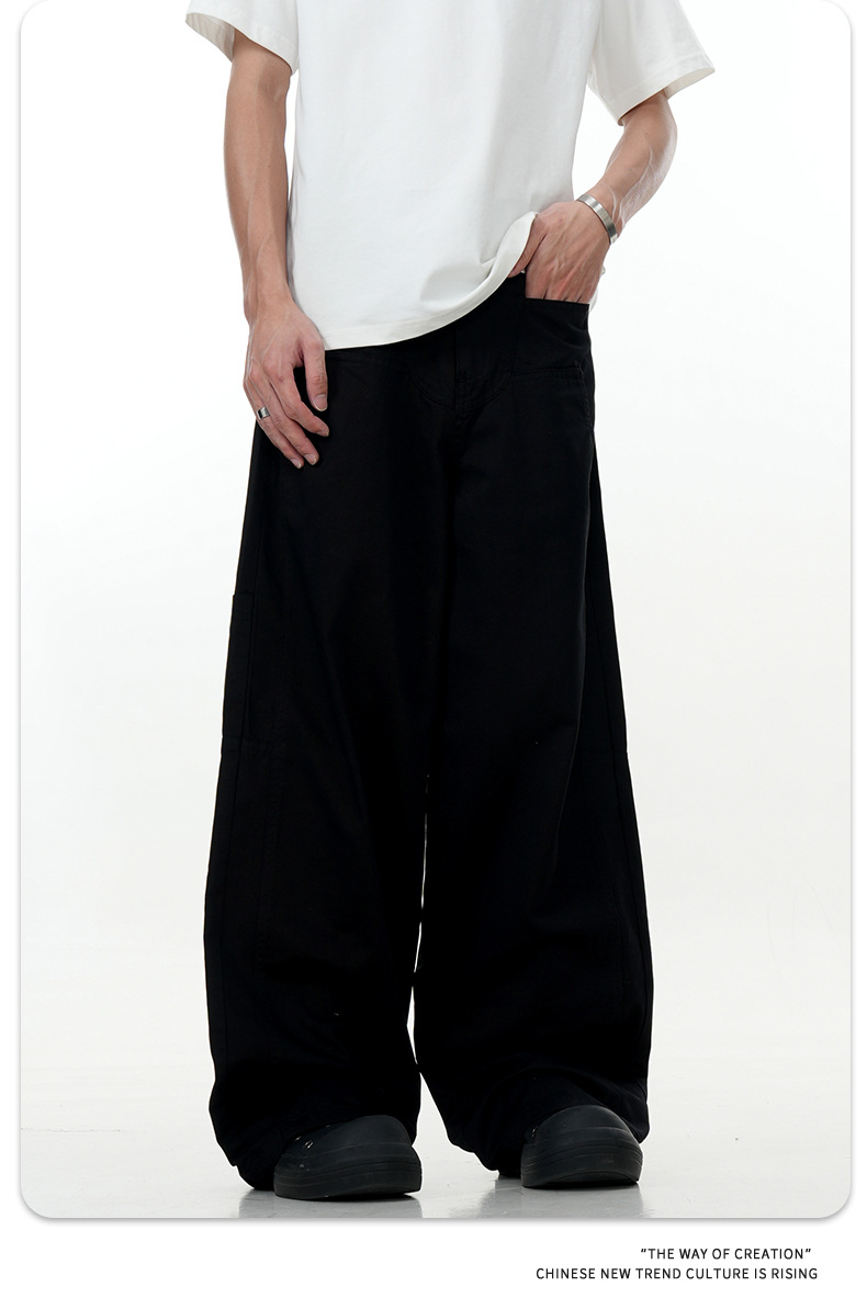 Straight Casual Pants for Men and Women, Simple Cleanfit 3D Trendy Slim Fit Commuting Loose Long Pants