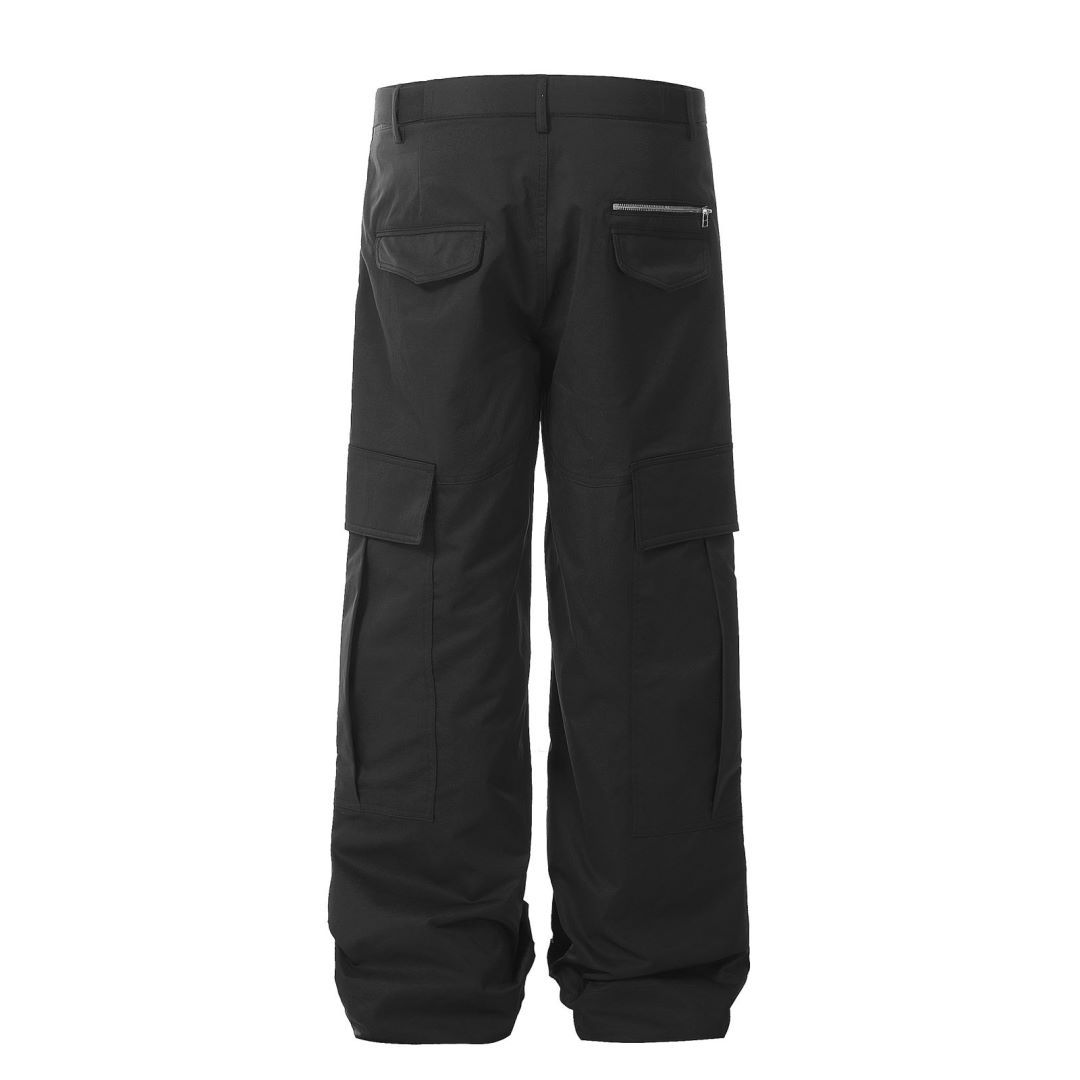 Straight Outdoor Work Pants with Adjustable Waistband for Men and Women, Slim Fit with Multi-Pockets Casual Long Trousers