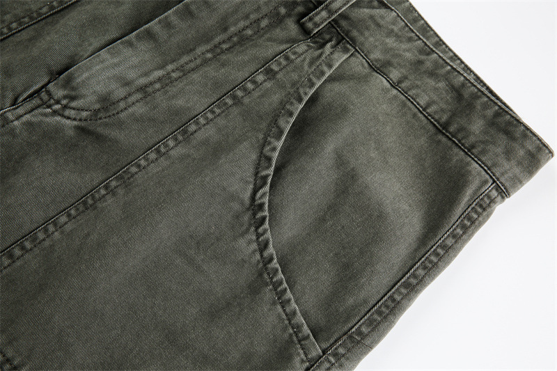 Multi-Pocket Cargo Pants Loose Wide-Leg Casual Trousers