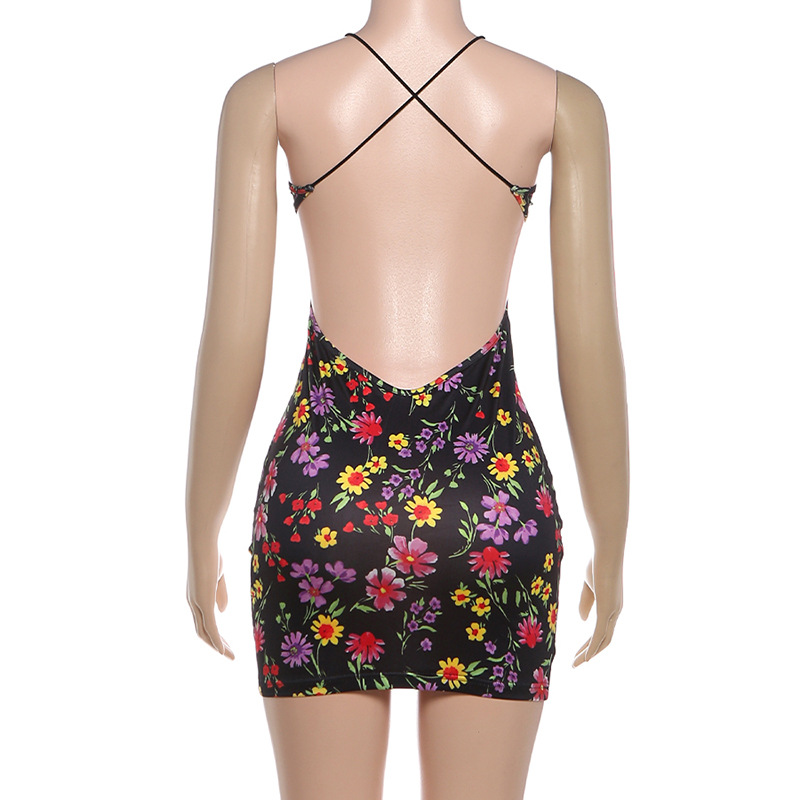 Halter Sleeveless High-Waisted Bodycon Cutout Open Back Dress