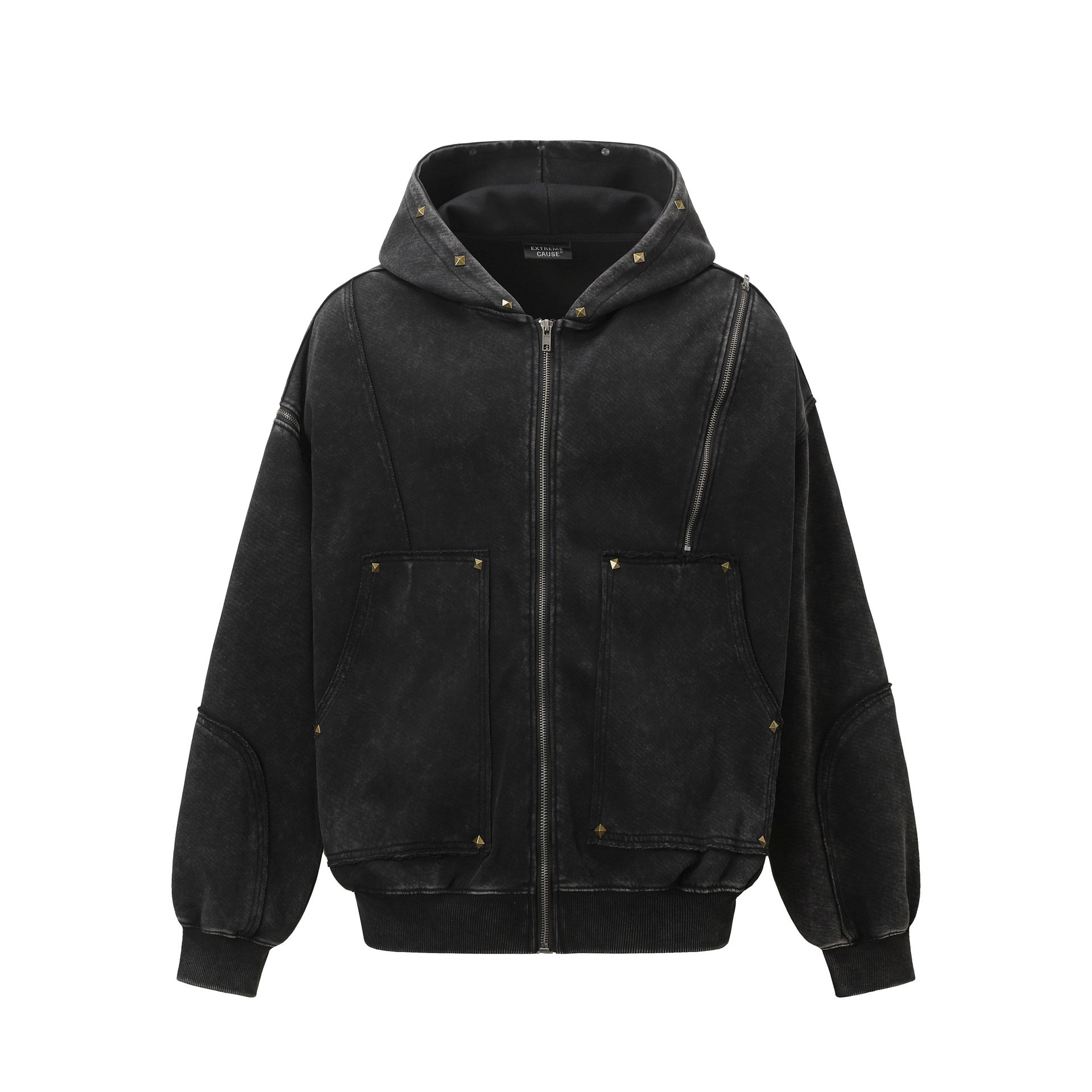 American Vintage Loose Fit Zipper Front Hoodie