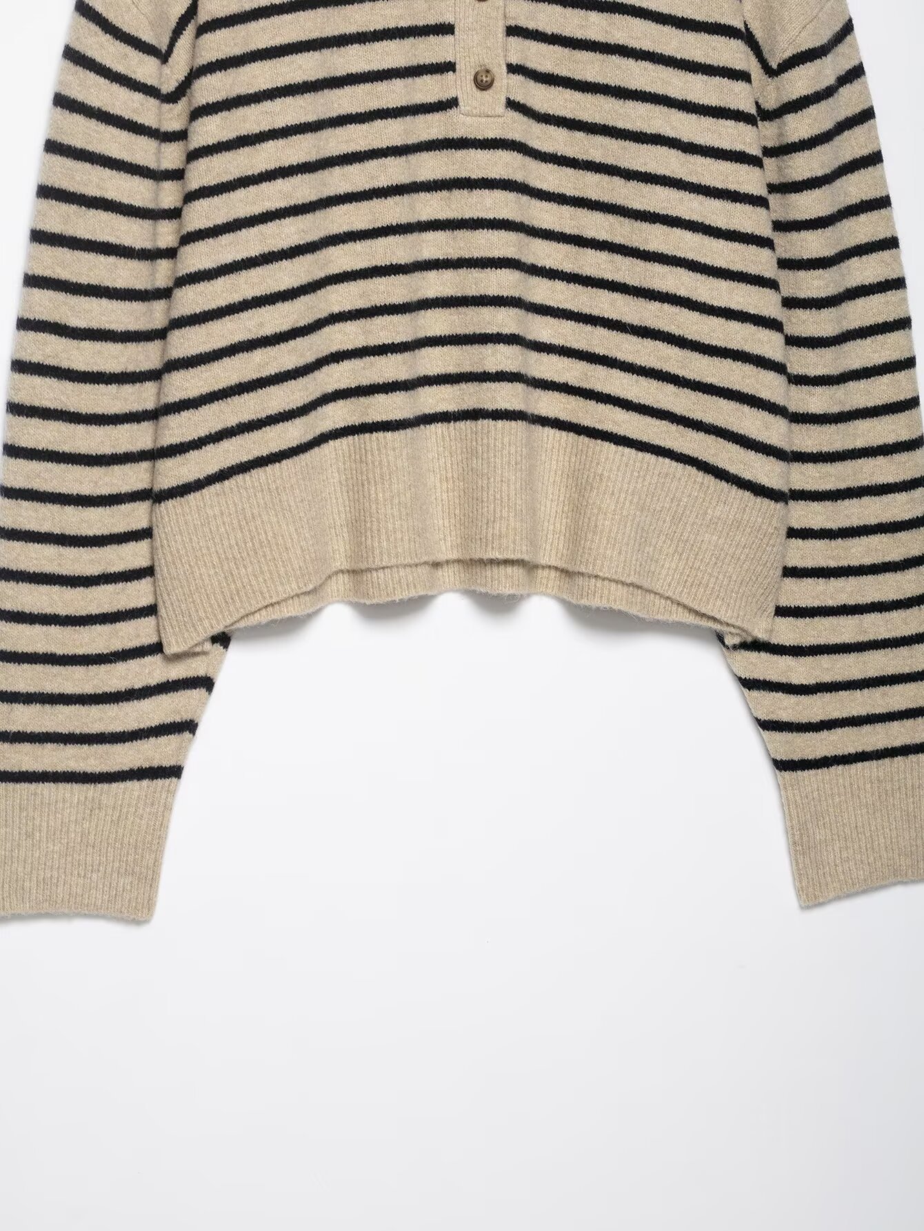 Two-Tone Long Sleeve Streetwear Sweater
