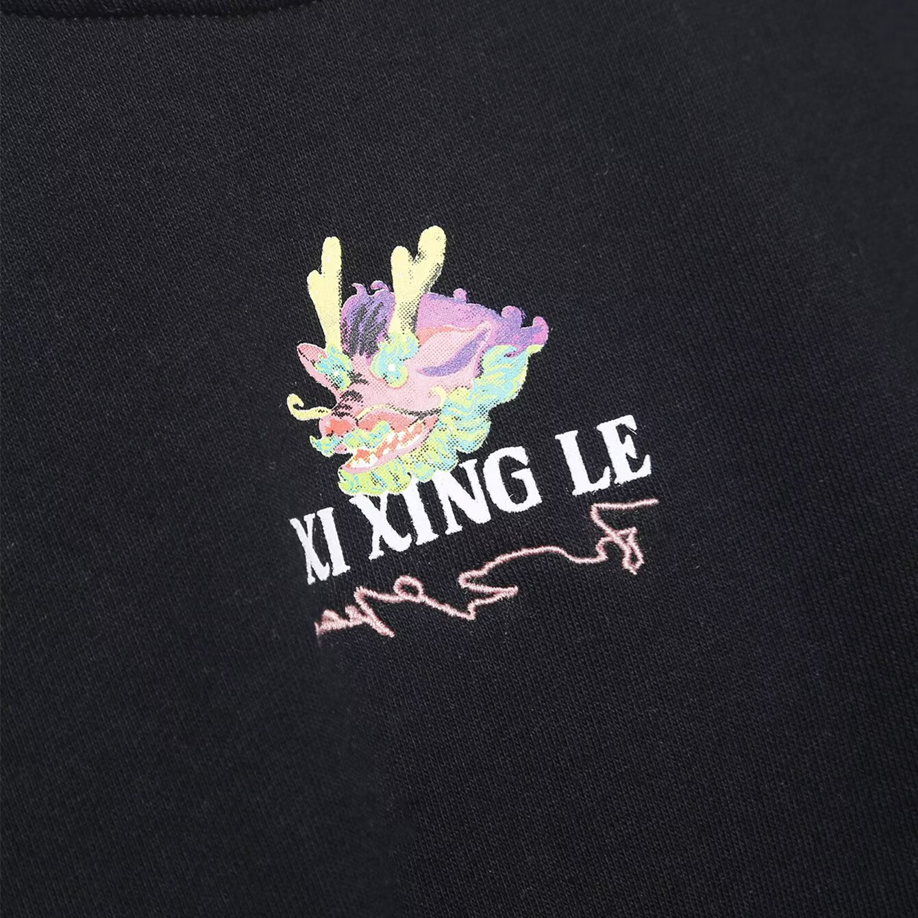 Casual printed round neck hoodie for women