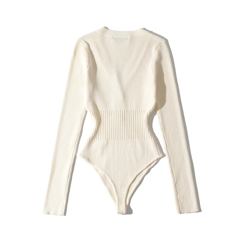Ladies Cotton Wrist-Length Plunge Snap Stretch-Fitted Body