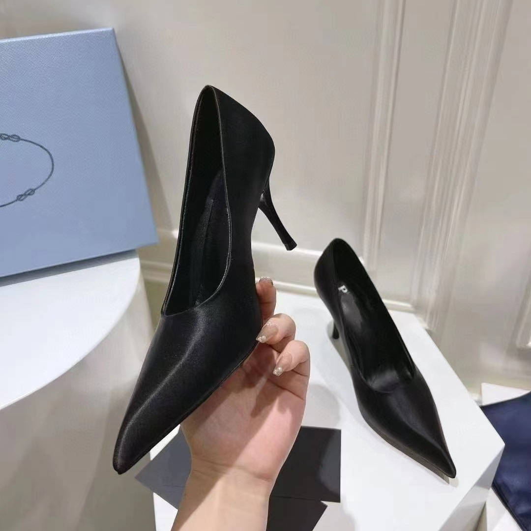 Luxury Brand Women Super High Heel Shoes Elegant Pointy Toe Ladies Satin Basic Shoes Summer Party Banquet Dress Shoes Women