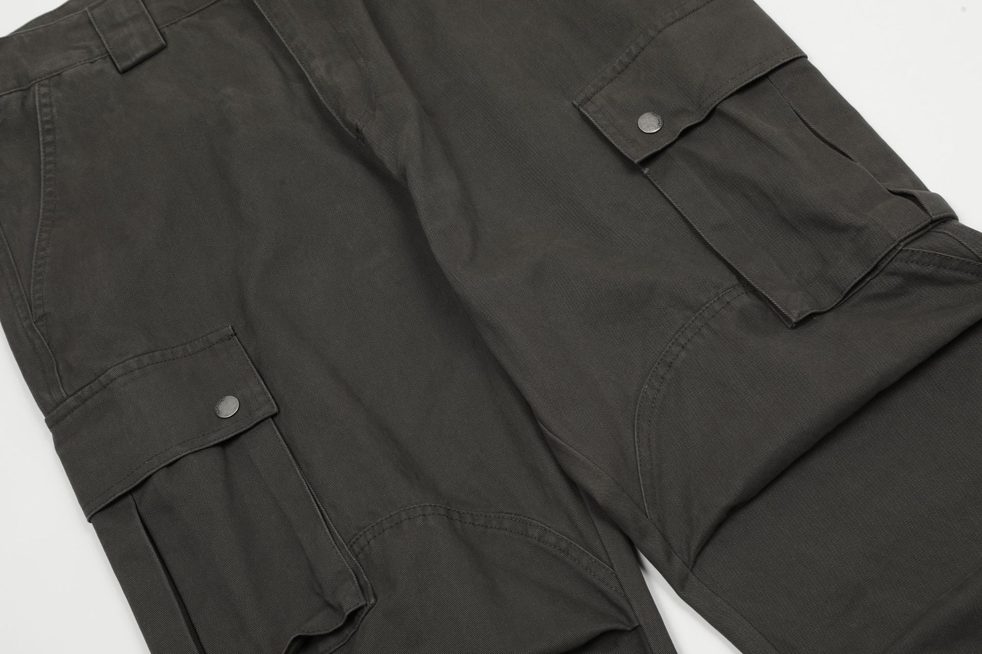 Multi-Pocket Flared Work Pants for Men and Women