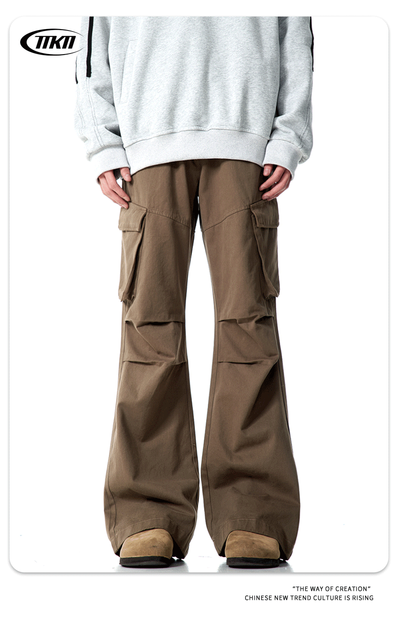 Work Pants for Men and Women Loose Straight Leg Casual Long Trousers