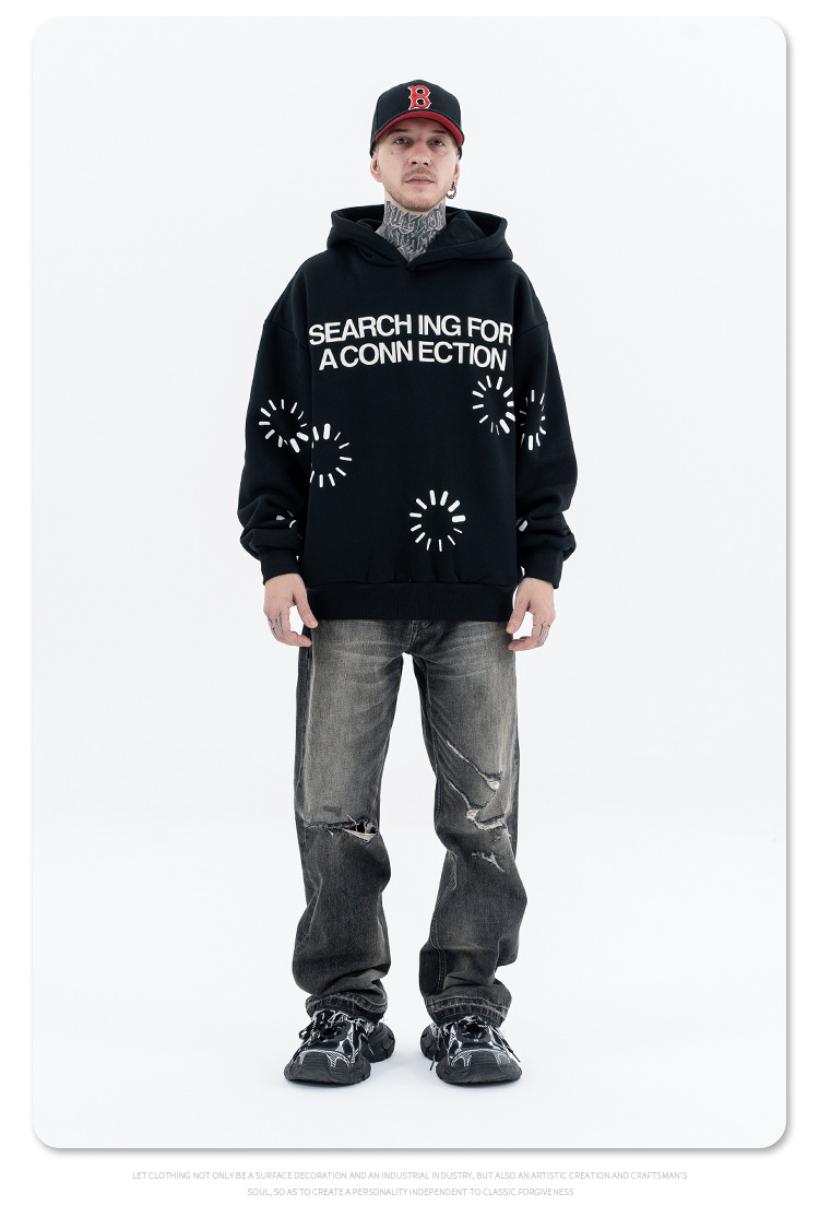 Streetwear Thick Cotton Loose Fit Hoodie