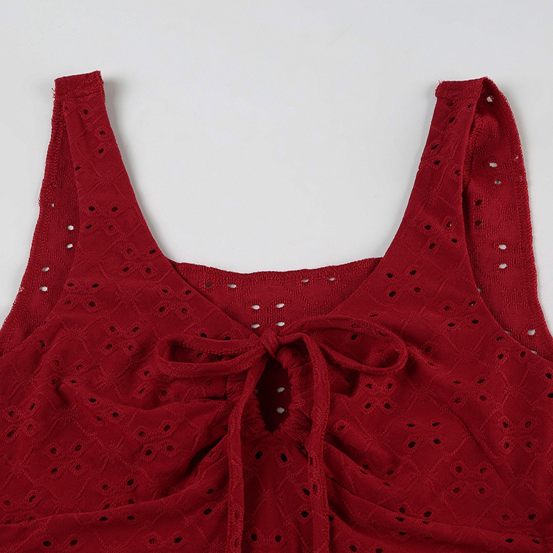 Strapless Polyester Tie-Front Vest