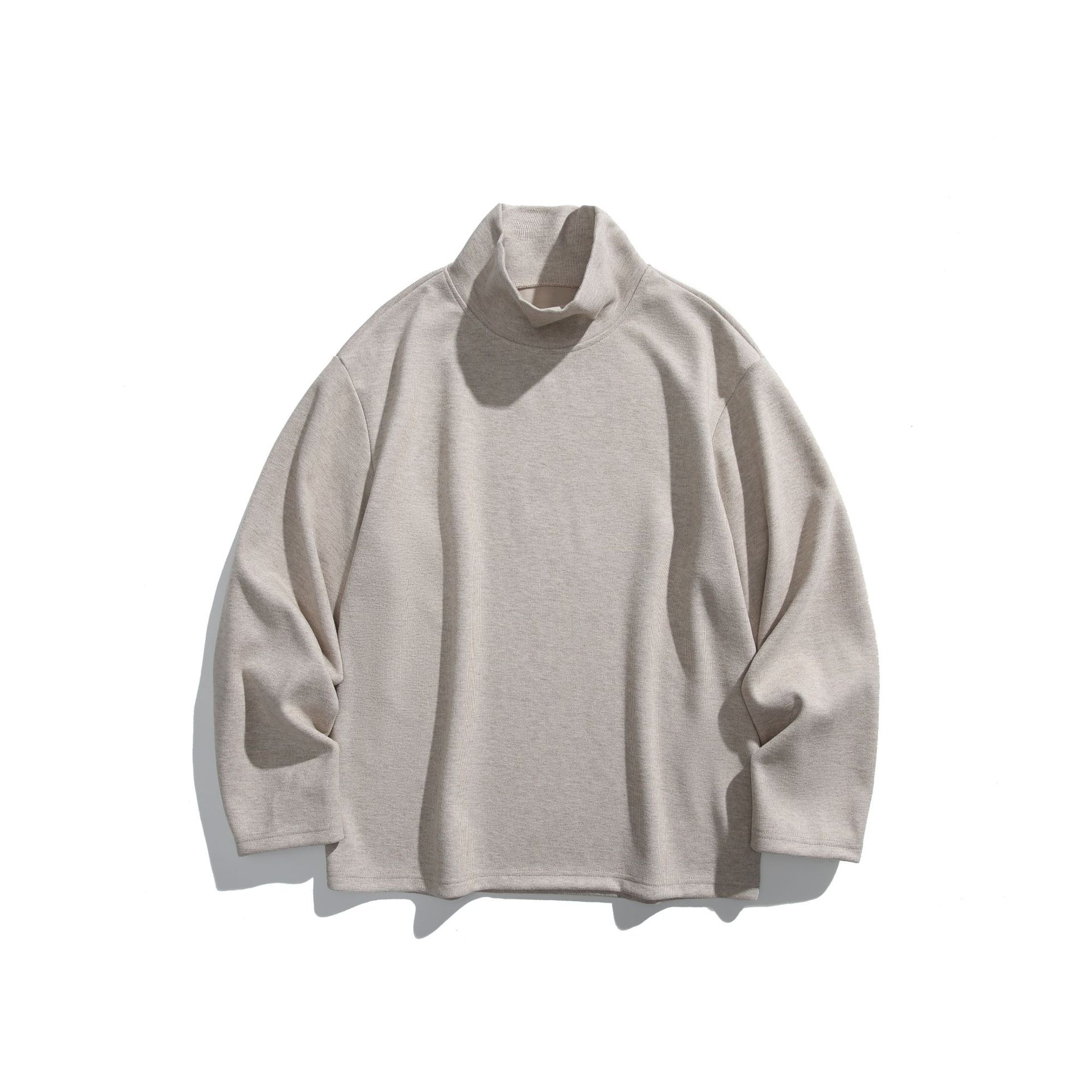 Oversized Letter Print Mock Collar Sweatshirt
