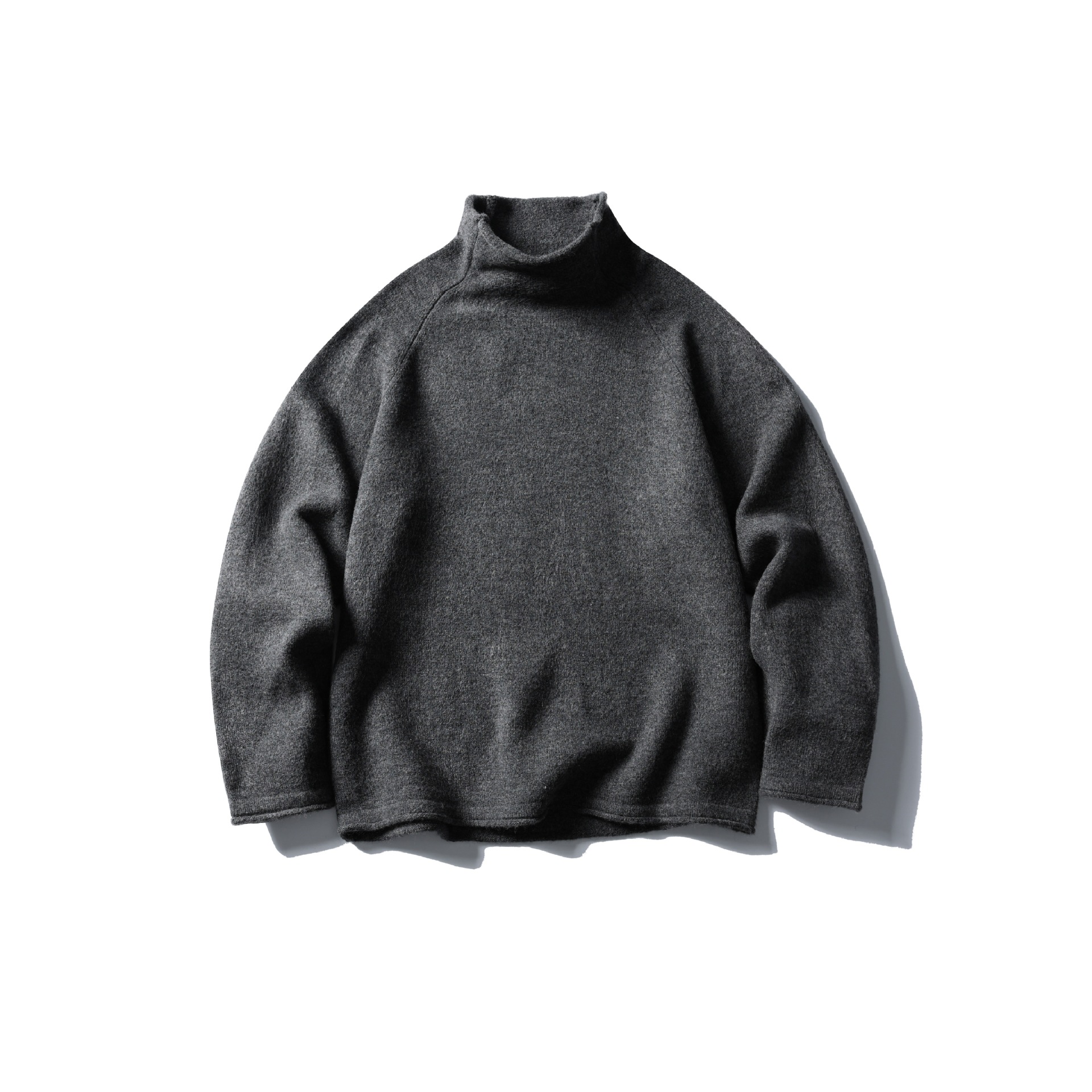 Turtleneck Polyester Blend Sweater For Men