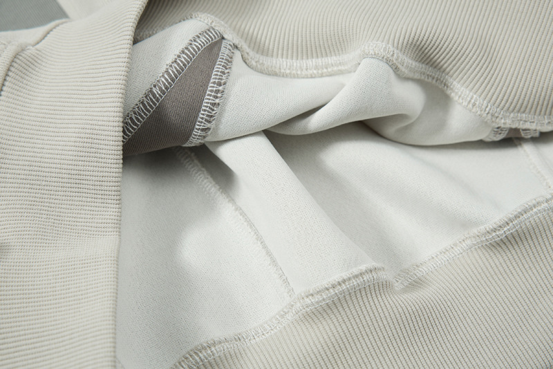 Oversized Cotton Contrast Panel Hoodie