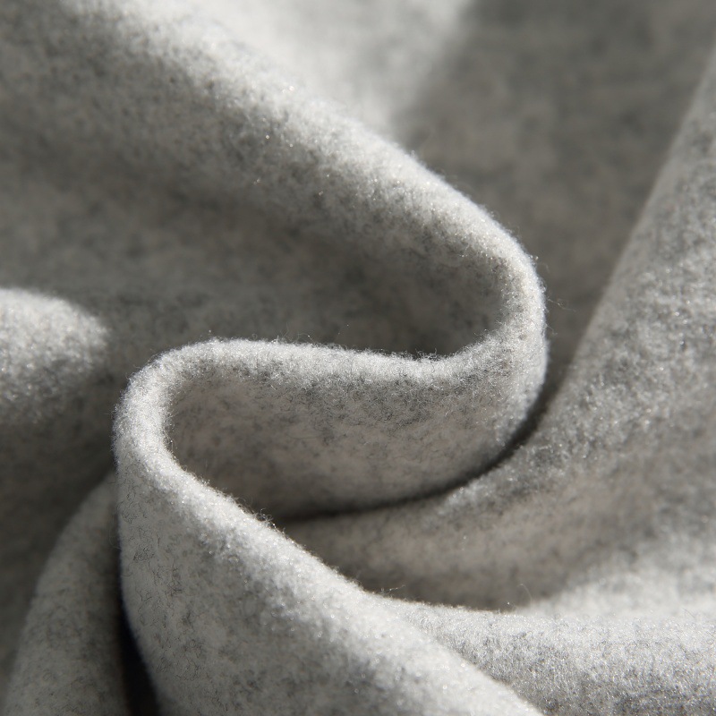 Plain Wool Oversized High Neck Jacket