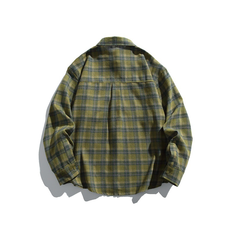 Japanese Retro Checkered Oversized Shirt