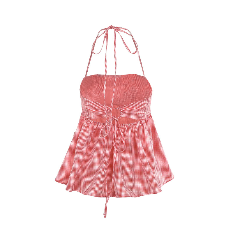 Flirty Checked Halter