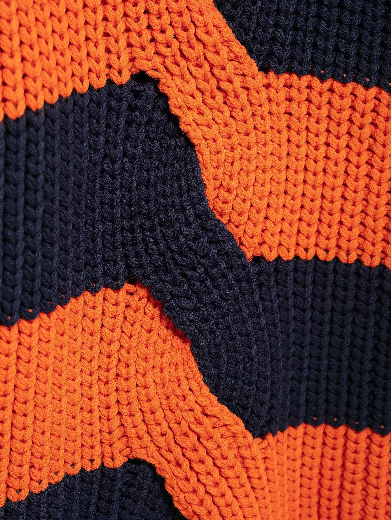 Oversized Banded Crew Sweater