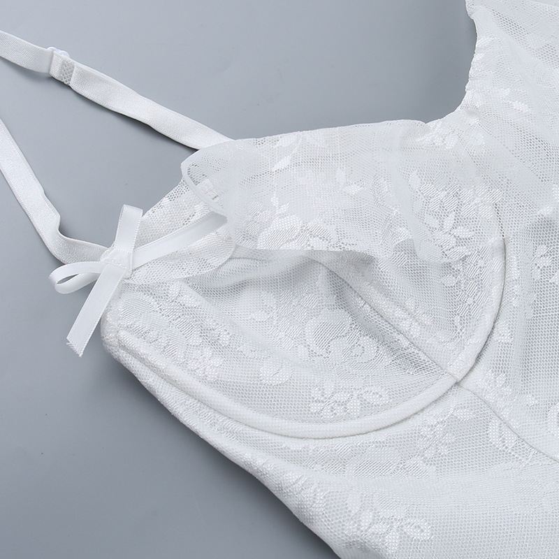 Strap Dress with Lace and Ruffle Design A-Line Dress
