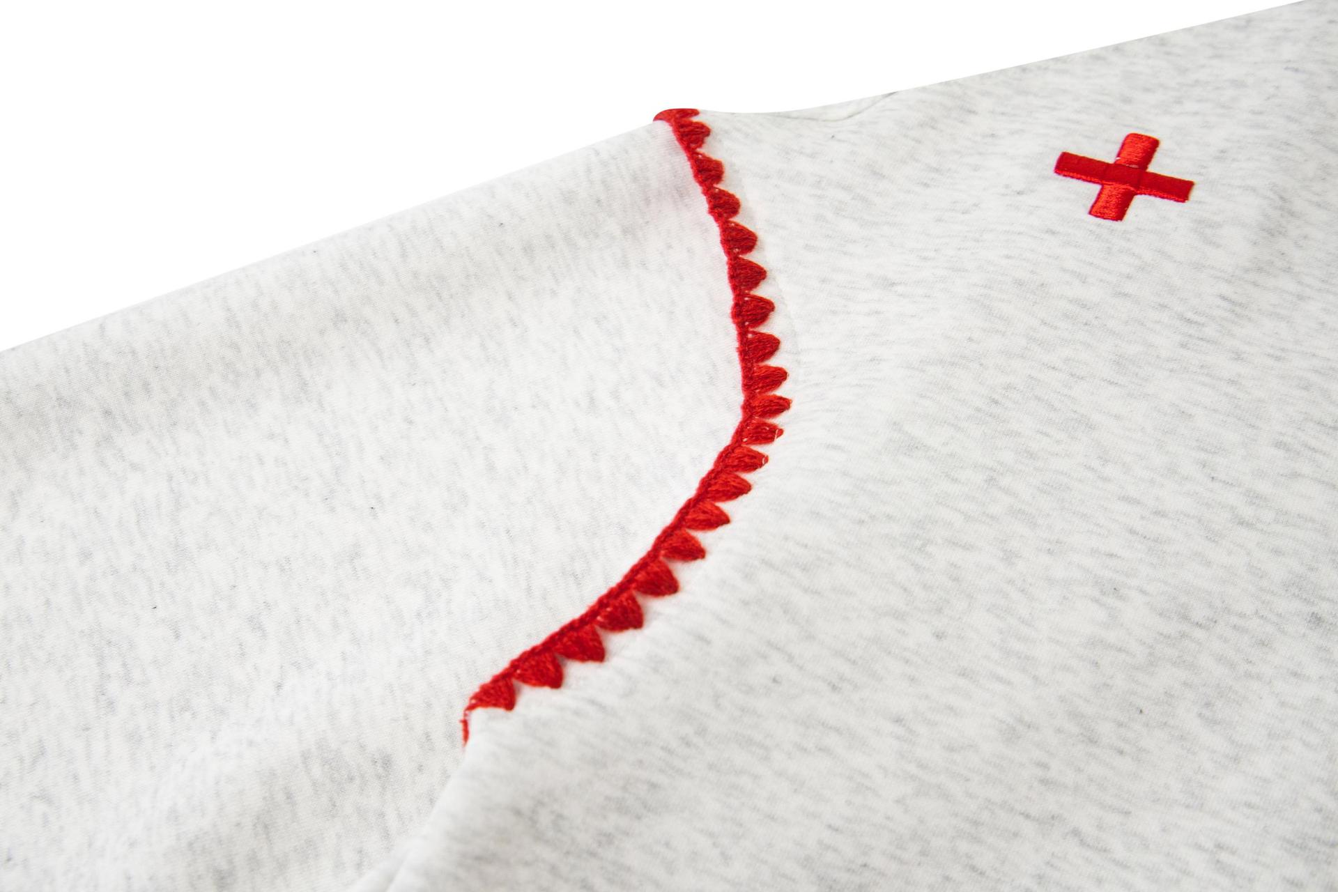 Cotton Long Sleeve Asymmetric Fruit Hoodie