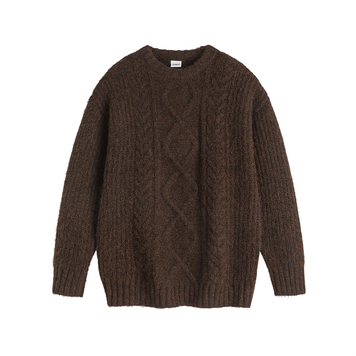 Relaxed Fit Japanese Workwear Polyester Sweater