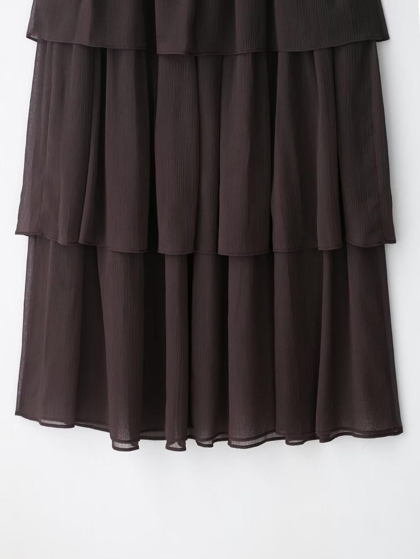 Tiered Flounce Trim Embellished Skirt