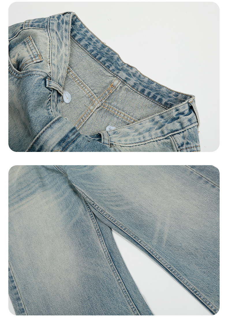 Simple Clean Fit Vintage Loose Casual Slimming Long Pants